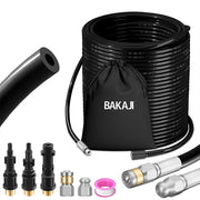 Sonda Stura e Spurga Tubi per Idropulitrice in PU e PE 30 Metri con Borsa Nero