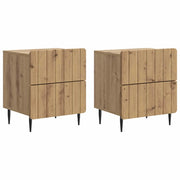 Armadio da Notte 2 pcs Rovere Artigianale 43 x 34,5 x 49,5 cm 894314