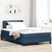 Letto Box Spring con Materasso Blu 120x200 cm Tessuto