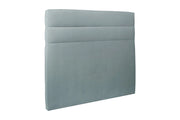 Testiera in tessuto velluto grigio blu con linee L200 cm