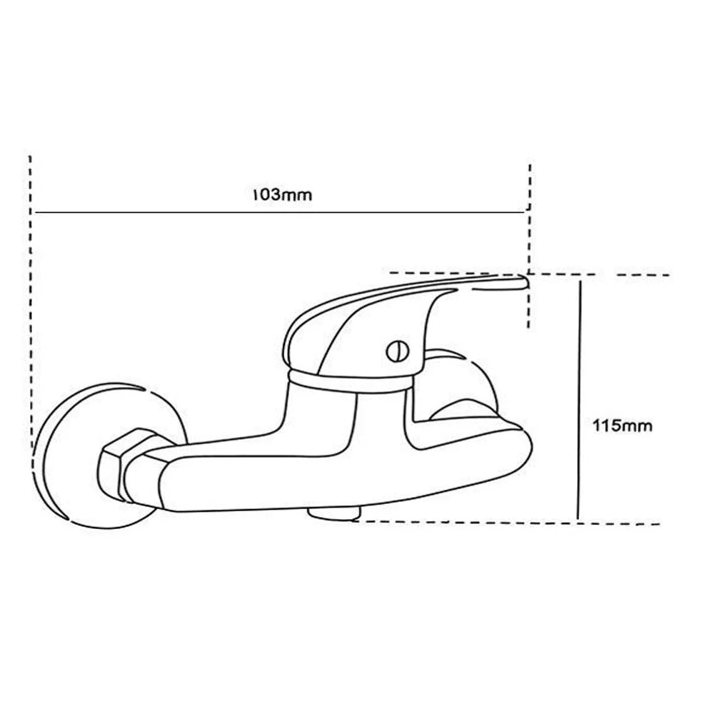Rubinetto Miscelatore Vasca Bagno Doccia Cromato Monocomando 1/2" 52930