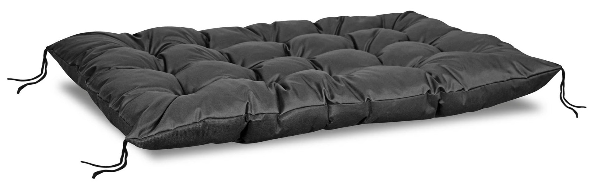 Cuscino da giardino AIO FACTORY 120x80 cm impermeabile nero per panca in pallet