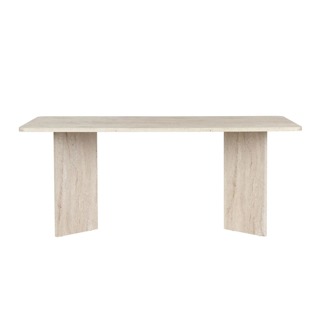 Tavolo da pranzo in legno "Linza" 180 x 90 x 75 cm - Travertino