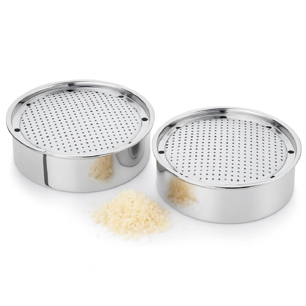 Grattugia Bari Kit 2pz in Acciaio Inox 20cm H 6cm Made in Italy