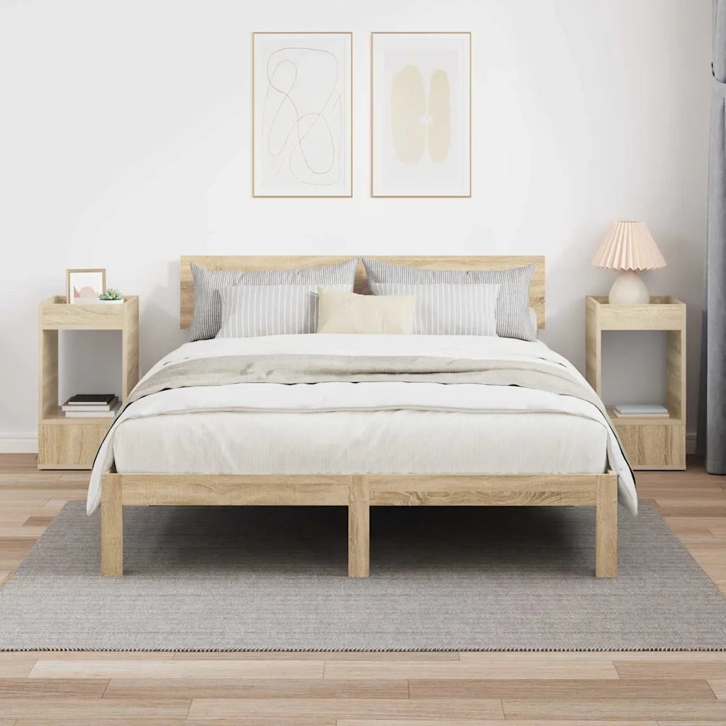 Tavolino 2 pcs Rovere Sonoma 30 x 30 x 56 cm Legno multistrato 890933