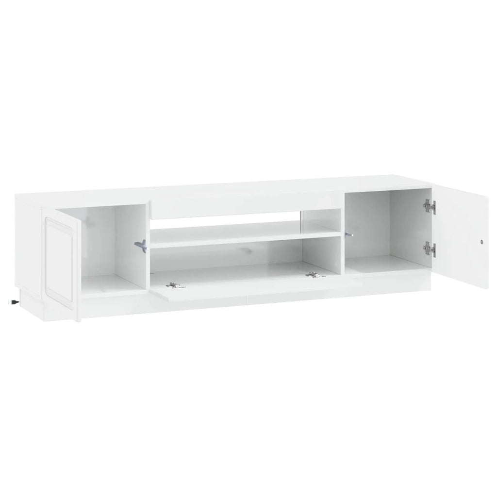 Mobile TV LED Bianco Lucido Legno ingegnerizzato 897789