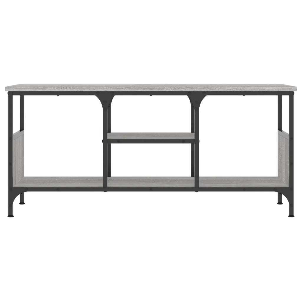 Mobile TV Grigio Sonoma 100x35x45 cm Legno Multistrato e Ferro 831801