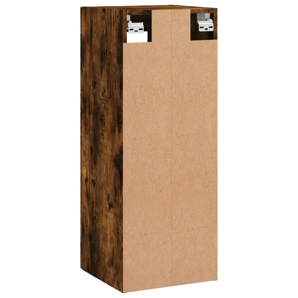 Armadietto a Muro | Mobile a Parete Rovere Fumo 34,5x34x90 cm