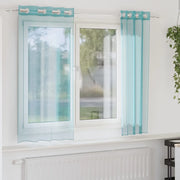 Tende in Voile con Occhielli 2 pz Turchese
