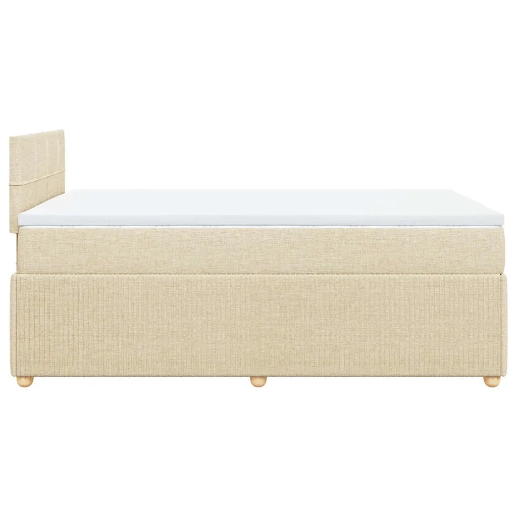 Giroletto a Molle con Materasso Crema 120x200 cm in Tessuto 3287428