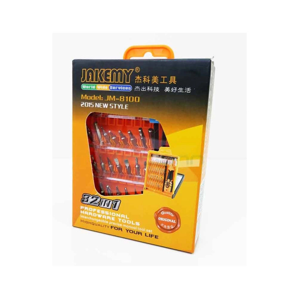 Trade Shop - Kit 32 Attrezzi Giraviti Pinzette Riparazione Smontaggio Hardwarejm-8100 -