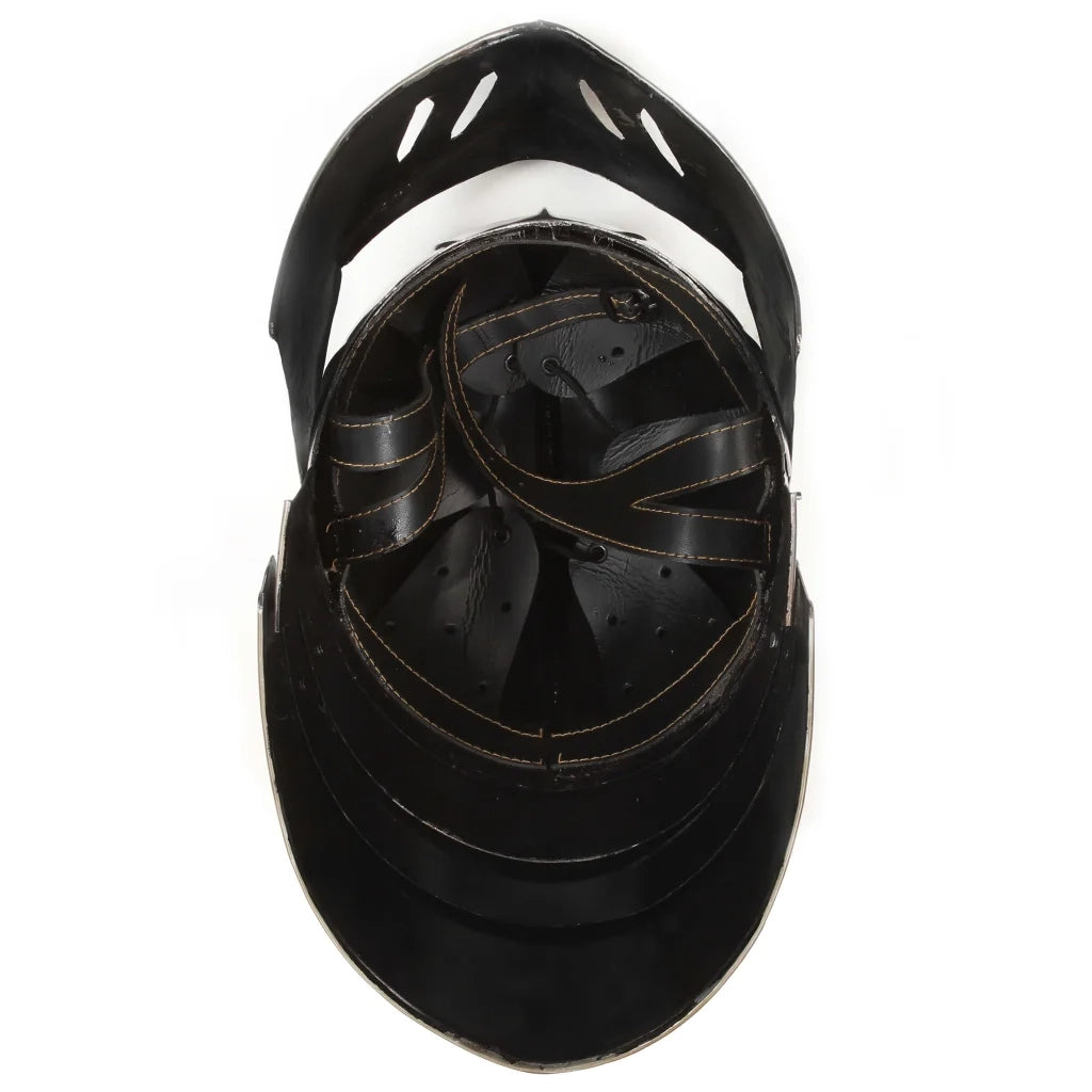 Elmo da Cavaliere Medievale Antico LARP in Acciaio Argento CFW3478489