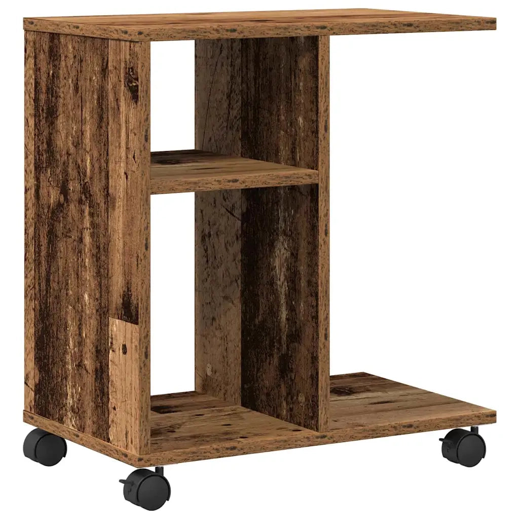 Tavolo da Finestra con ruota Legno vecchio 50 x 30 x 55 cm 869144