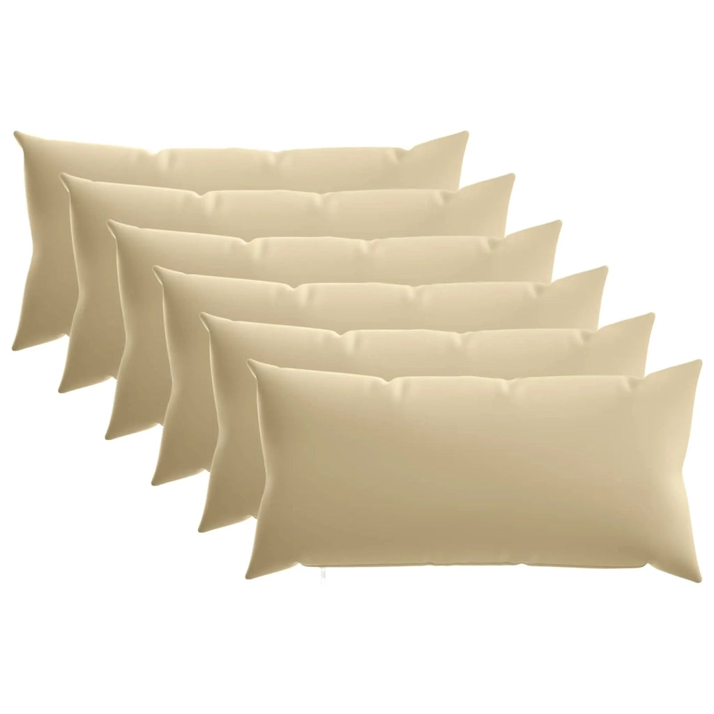 Federa 6 pcs HEERLEN Beige 40 x 70 cm Poliestere 909604