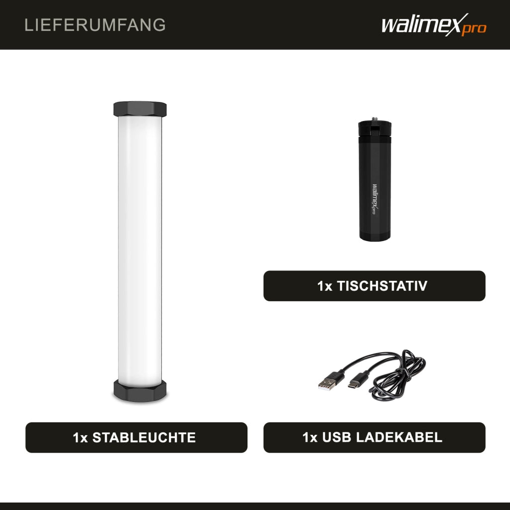 Tubo luminoso Small M10 RGB per illuminazione fotografica, Luce studio per foto video bicolore, con 9 effetti