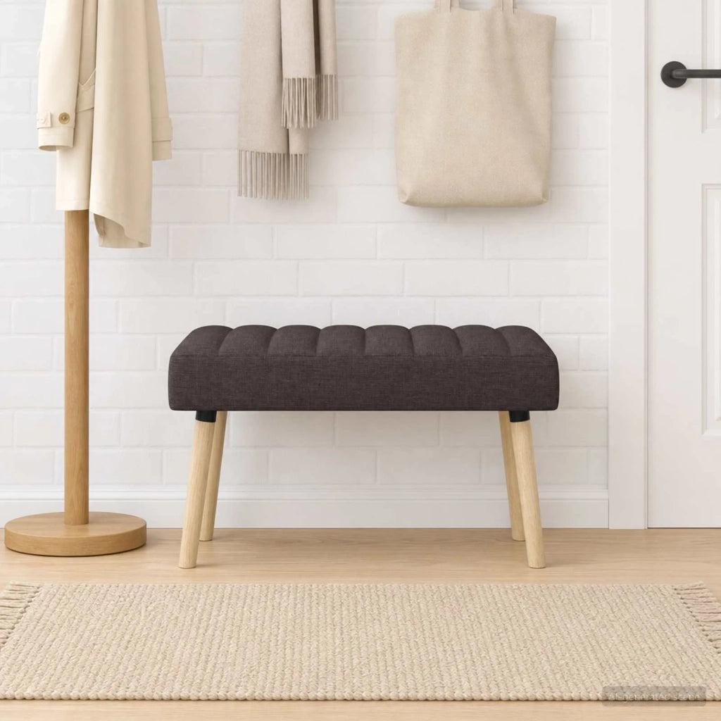 Panchina trapuntata a canale Marrone Scuro 80 x 40 x 46 cm 42038477