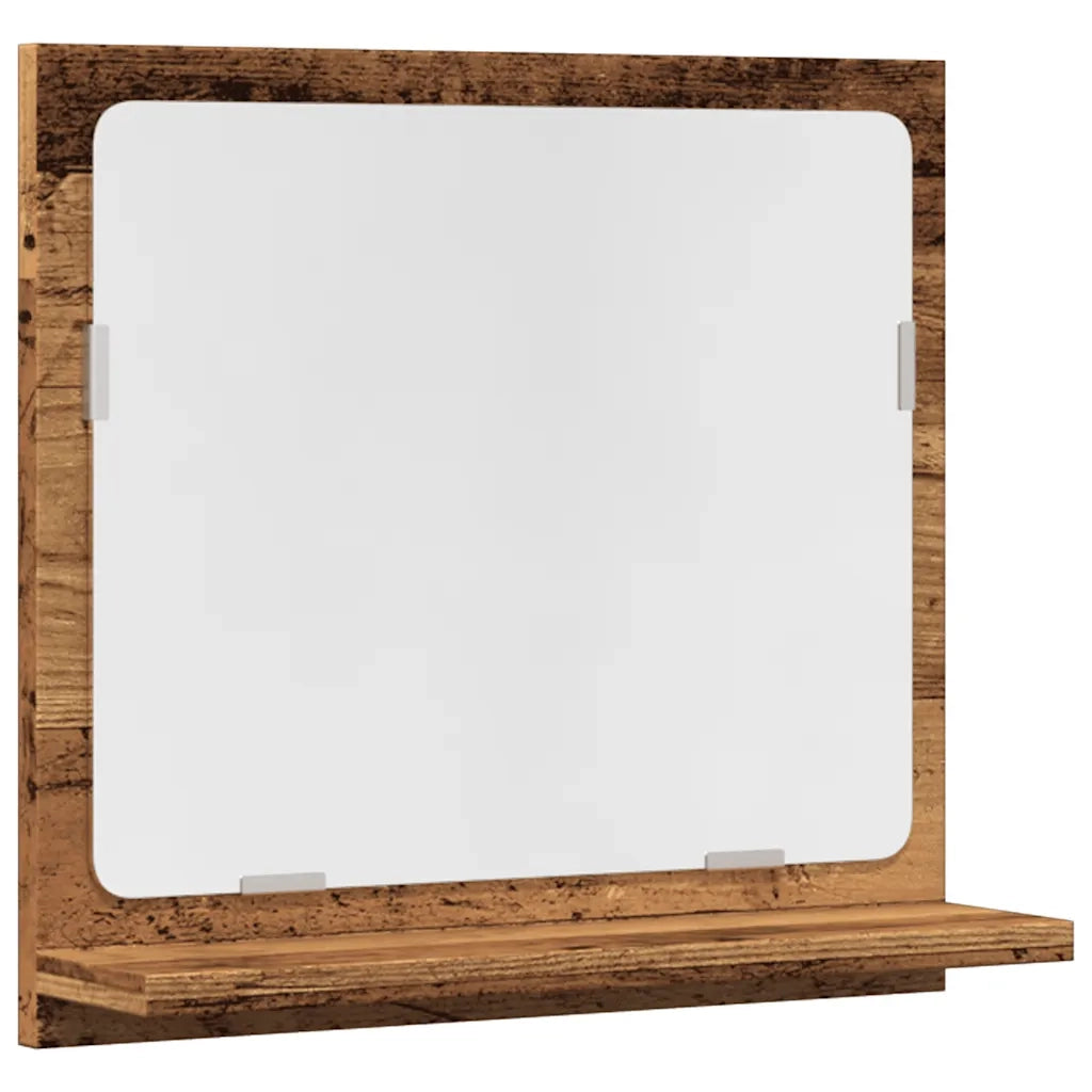 Mobile da Bagno con Specchio-Armadietto a Specchio da Bagno Legno Antico 40x11x37cm Truciolato