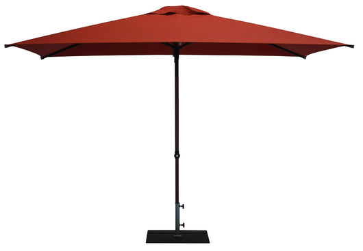 Ombrellone da Giardino 3x2 m Palo Ø38 mm in Alluminio Effetto Legno Tessuto Olefin Trend Wood Terracotta