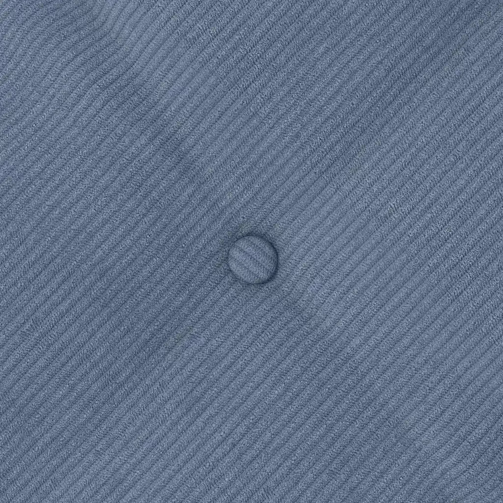 Cuscino per Schiena Blu 100 x 50 cm Tessuto in Cords