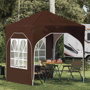 Tenda per feste a pop-up-Gazebo 192 x 192 x 245 cm Marrone 227068