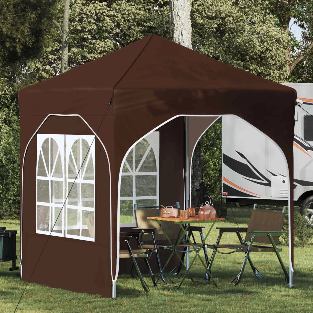 Tenda per feste a pop-up-Gazebo 192 x 192 x 245 cm Marrone 227068