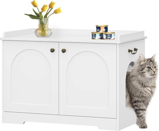 Casa per Gatti con Porte - Mobili per Gatti Ombreggiamento - Cassetto per Gatti - Mobili per Gatti Ripostiglio