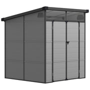 Casetta da Giardino  Porta Attrezzi 190x191x215 cm in Plastica Grigio Chiaro