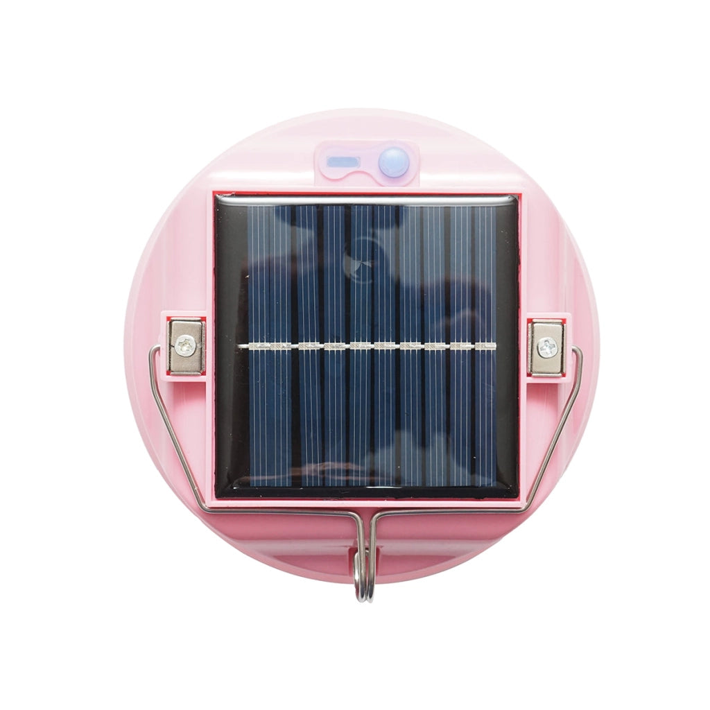 Lampada LED da 300W con pannello solare e batteria da 3600mA, colore rosa