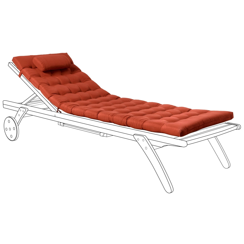 Cuscino per lettino prendisole con poggiatesta per lettino solare Resistente ai raggi UV Rosso esterno bordo piscina