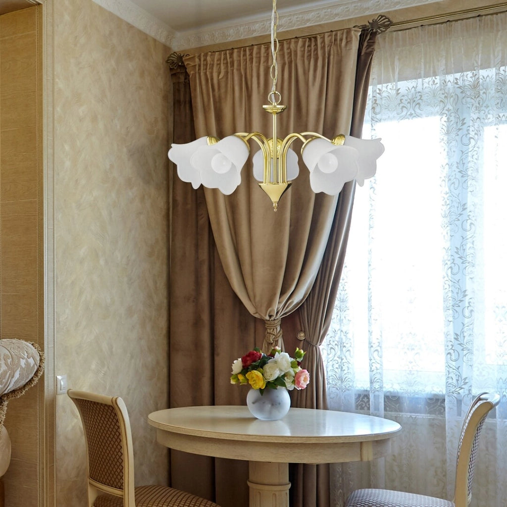 Lampadario classico Rabalux Rafaella 5xE14 oro opale