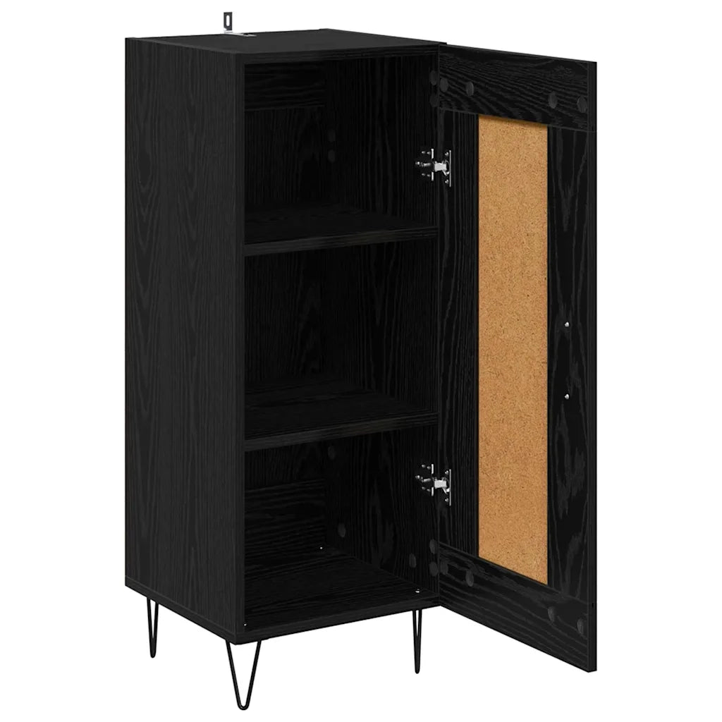 Credenza-Buffet-Armadio da cucina Rovere Nero 34,5 x 34 x 90 cm 755029