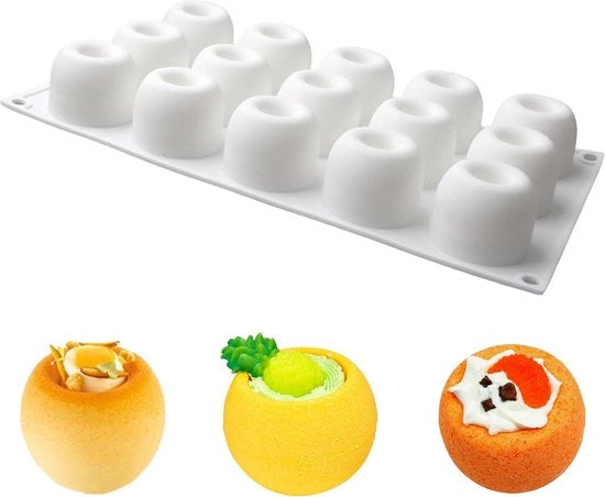 Forma per torte a 15 fori in silicone per dessert mousse - forma per torte - pudding al cioccolato accessori da cucina