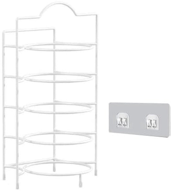 Organizzatore per piatti e bicchieri 5 livelli - Raccoglitore in acciaio inossidabile per cucina - Resistente al calore - Stabilità - Efficienza di spazio - Ideale per piatti e tazze - Raccoglitore per cucina