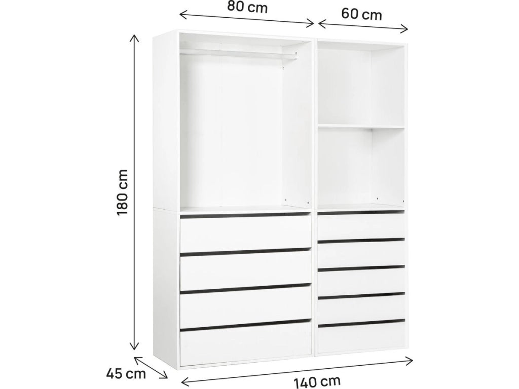 Set da toilette modulare "Opera" - 2 unità - Bianco
