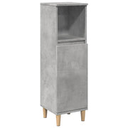 Mobiletto da bagno in legno composito con vani contenitori flessibili design moderno 30 x 30 x 100 cm legno grigio cemento 02_0051035