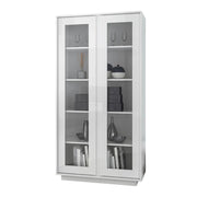 Vetrina 2 porte, collezione CREAM, colore bianco lucido lacato.