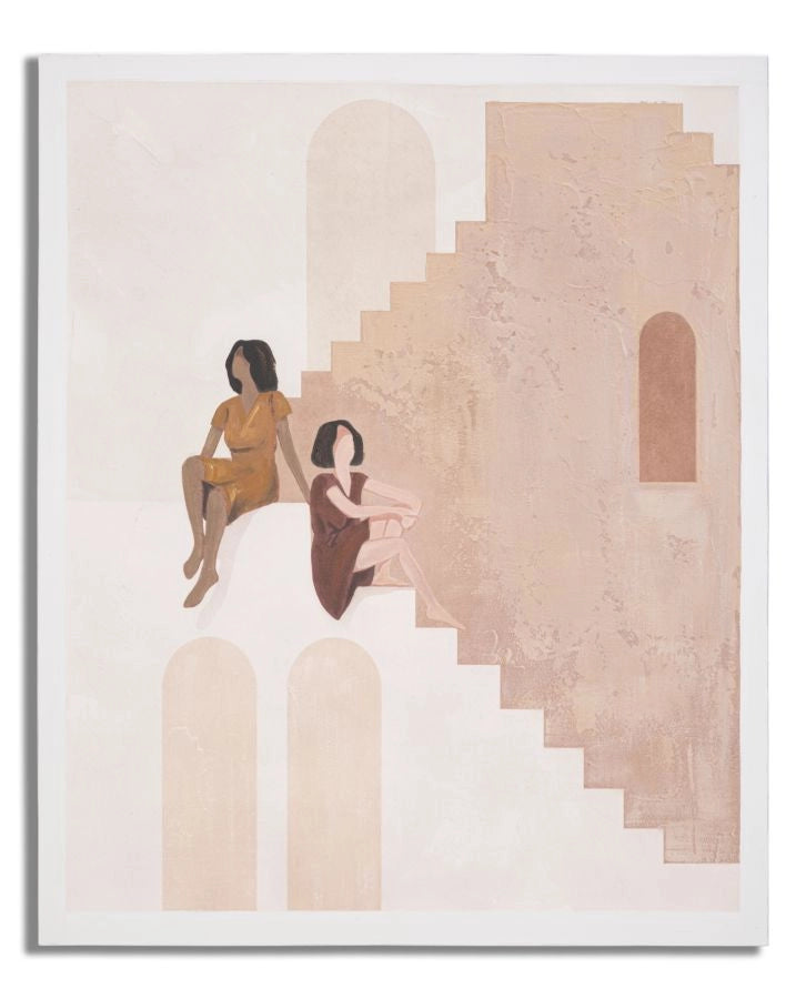 Dipinto su Tela Ladies 80x3,7x100 cm in Legno e Tessuto
