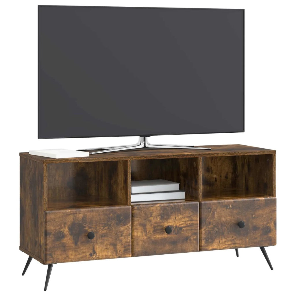 Mobile TV Rovere Fumo 102 x 34,5 x 50 cm Legno ingegnerizzato 895600