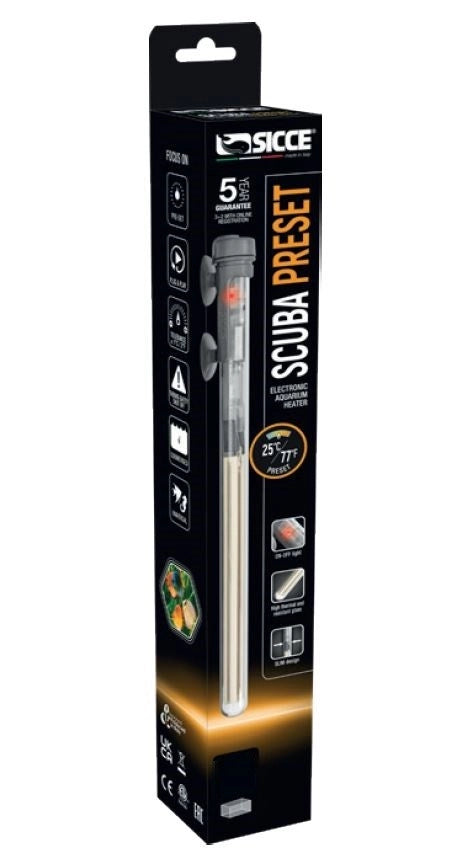 Sicce Scuba Preset 200w - riscaldatore pre-impostato a 25°C