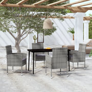 Set Mobili da Pranzo per Giardino 5 pz Antracite