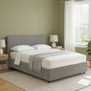Tipton, Letto Matrimoniale Sfoderabile Made in Italy, Grigio Cenere