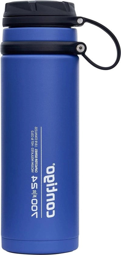 Fiasco in acciaio inossidabile - 100% libero da conservanti - grande bottiglia per acqua con coperchio a vite ampia - mantiene le bevande fresche per un massimo di 30 ore - termos di alta qualità per outdoor - 700 ml