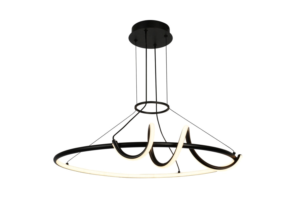 Lampadario LED Rabalux Menazi nero 46W CCT telecomando