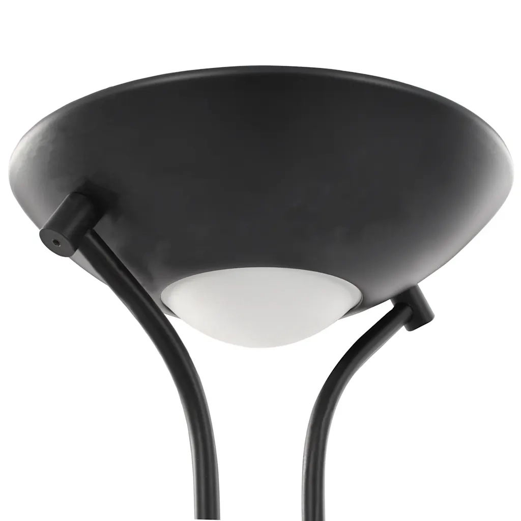 Lampada da terra moderna a LED con illuminazione regolabile 180 x 25 cm atmosfera accogliente finitura in acciaio nero opaco 02_0046437