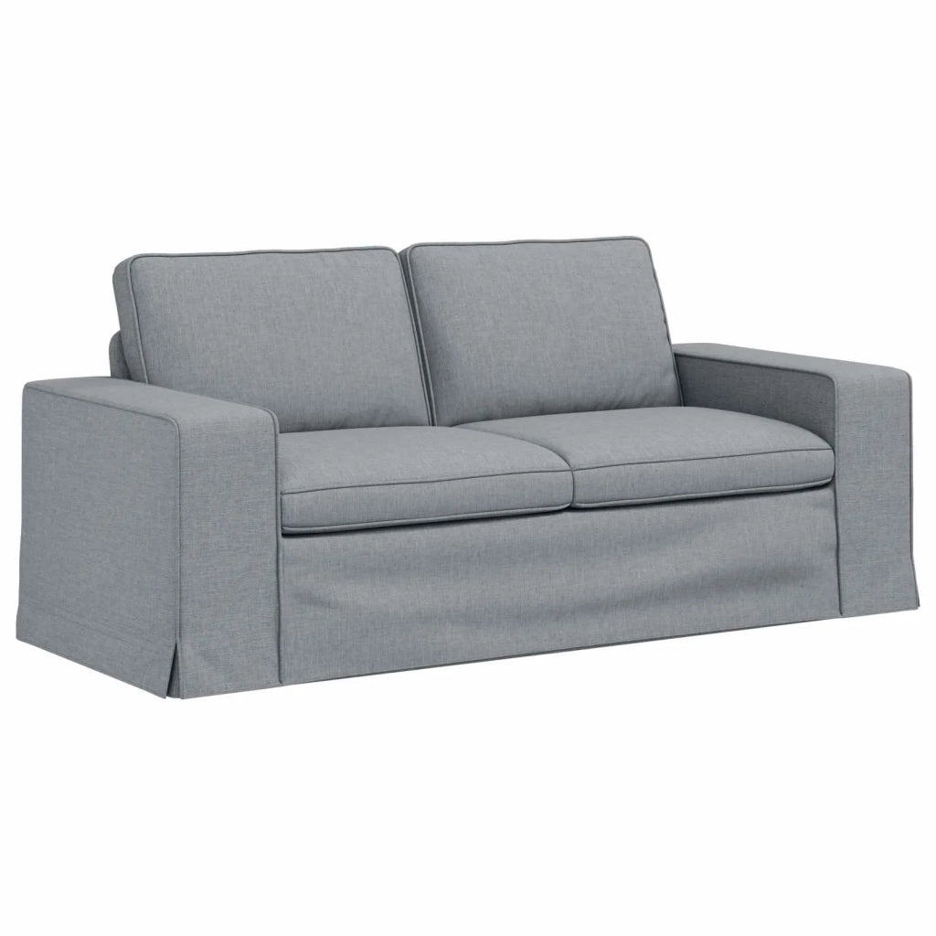 Set di divani 2 pcs Grigio chiaro 182 x 80 x 82 cm Tessuto