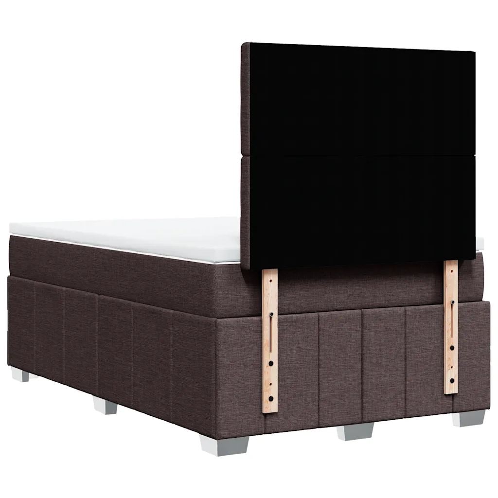 Giroletto a Molle con Materasso Marrone Scuro 120x190cm Tessuto 3293924