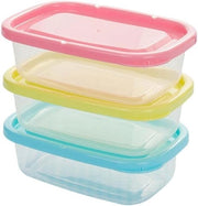 Set di 4 contenitori a forma rettangolare ermetici per alimenti 200 ml adatti per frigorifero, forno a microonde, stivellabili per pranzo e conservazione di prodotti alimentari, BPA-free.