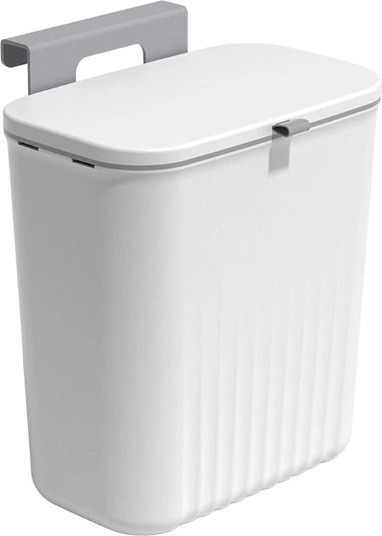 Contenitore per rifiuti organici a muro con coperchio - 95 litri - bianco - per cucina, bagno, ufficio