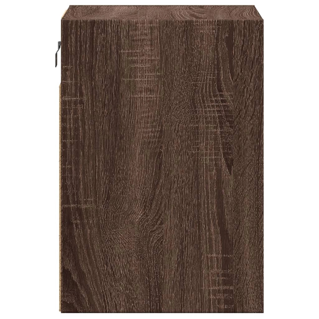 Mobile TV multimediale scaffale TV credenza mobile TV sala da pranzo soggiorno parete attrezzata per camera da letto con luci LED rovere 41 x 31 x 45 cm marrone 02_0027952