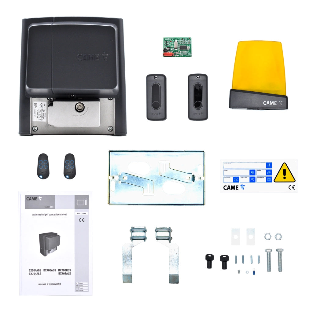 KIT CAME 001U2923 U2923 BX-74 230V AUTOMAZIONE CANCELLO SCORREVOLE 400KG MOTORE